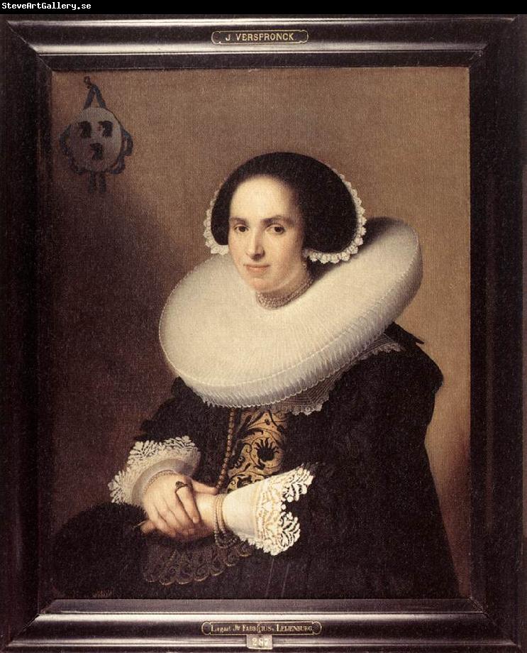 VERSPRONCK, Jan Cornelisz Portrait of Willemina van Braeckel er